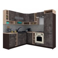 Bucatarie de Colt COSSY NEW ST. 200-230, Wenge / Decor 4299
